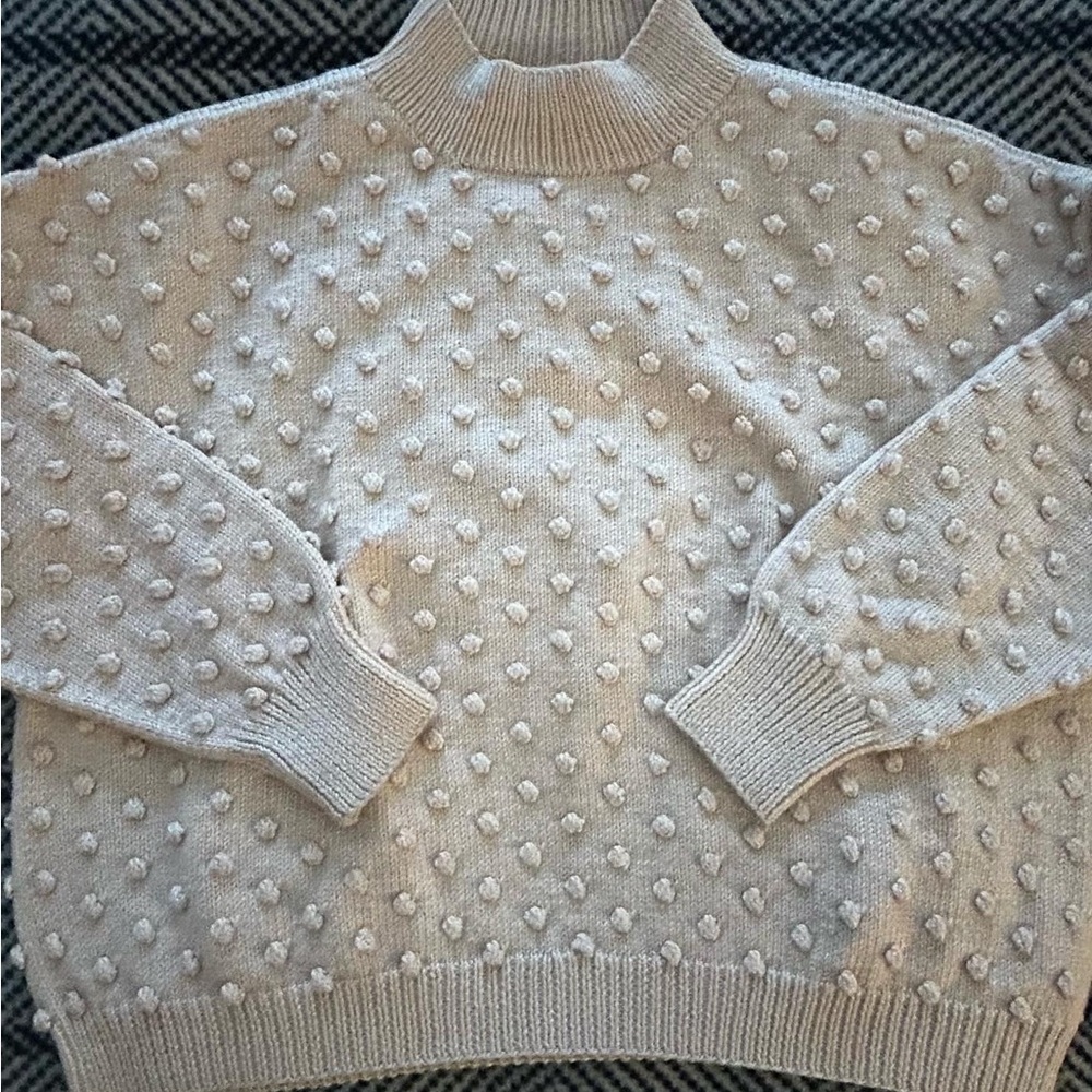 Misha and Puff Wool Popcorn Sweater Dune Pink Large